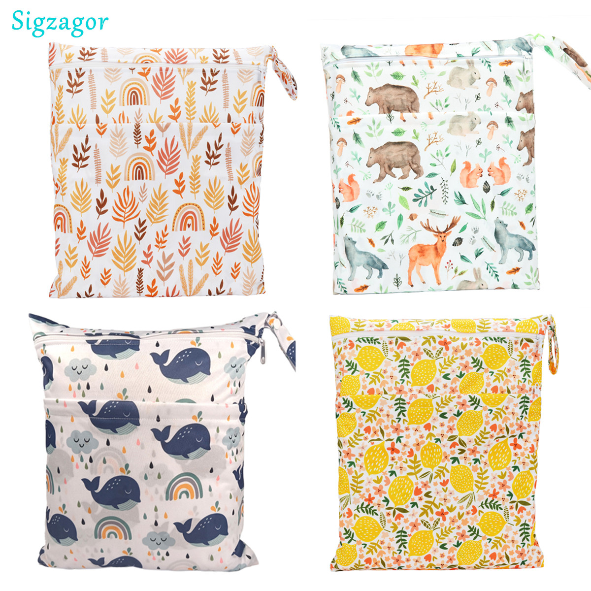 Dry Bag Roll Top - [Sigzagor]Wet Dry Bag With Two Zippered