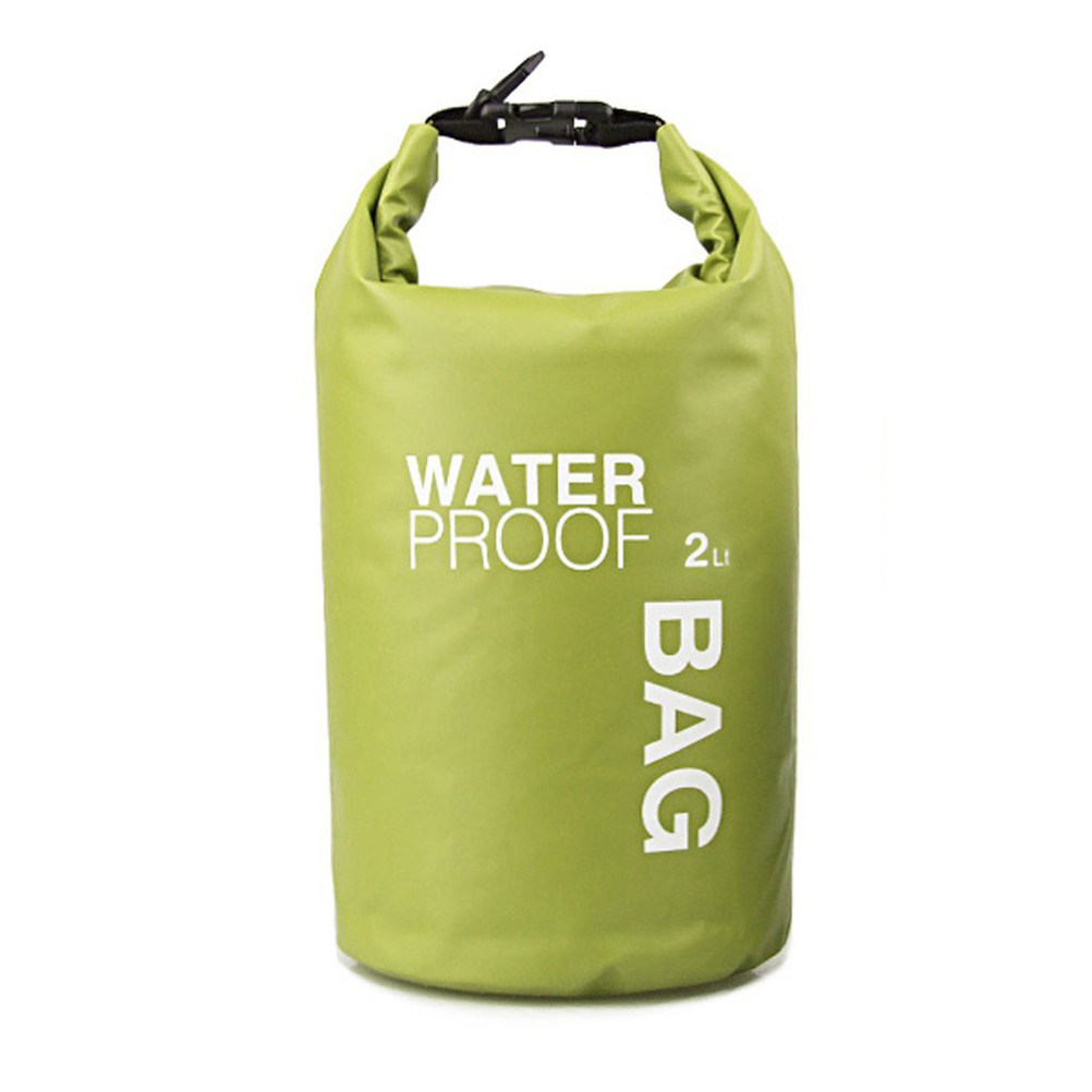 Dry Bag Roll Top - 2L Green Waterproof Dry Bag Rip-Stop
